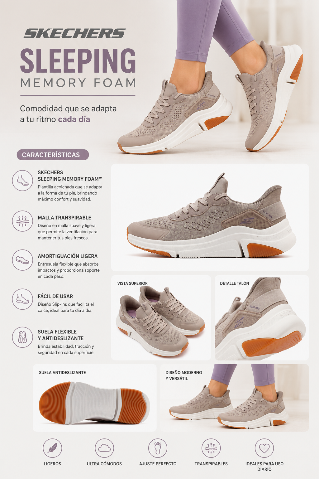 SKECHERS MEMORY FOAM SLIP-INS