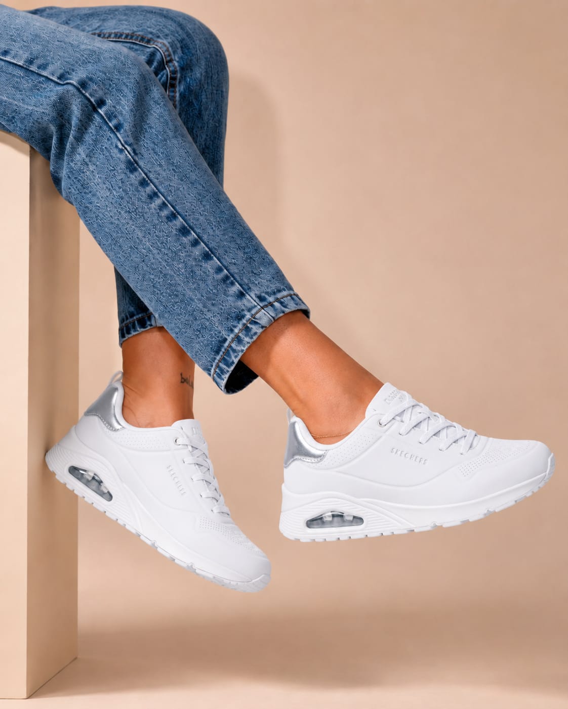 SKECHERS UNO SHIMMER AWAY SCARPE DONA