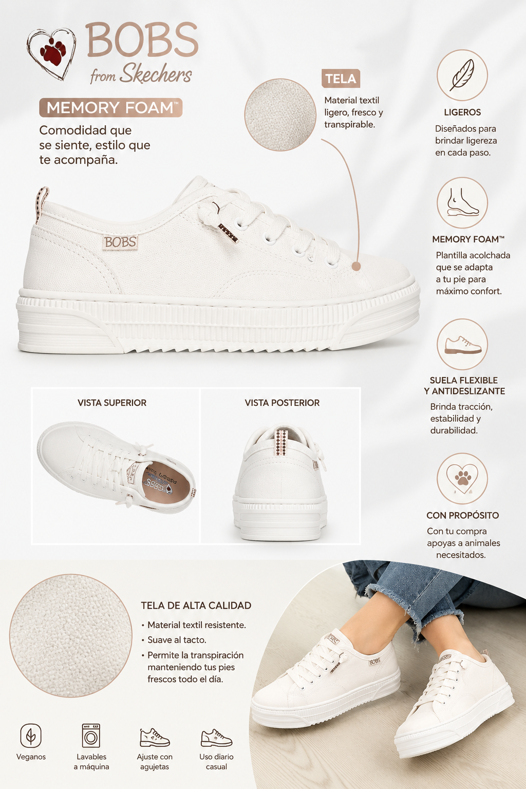 Skechers
Zapatillas Skechers BOBS Copa OFWT